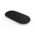 Wholesale Ultra-Slim Dual Wireless Charger Pad for Qi Compatible Device W7 (Black)